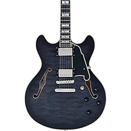 Open Box D'Angelico Limited-Edition Excel DC XT Semi-Hollow Electric Guitar With Stopar Tailpiece Level 2 Charcoal Burst 197881063771