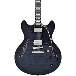 D'Angelico Limited-Edition Excel DC XT Semi-Hollow Electric Guitar With Stopar Tailpiece Charcoal Burst