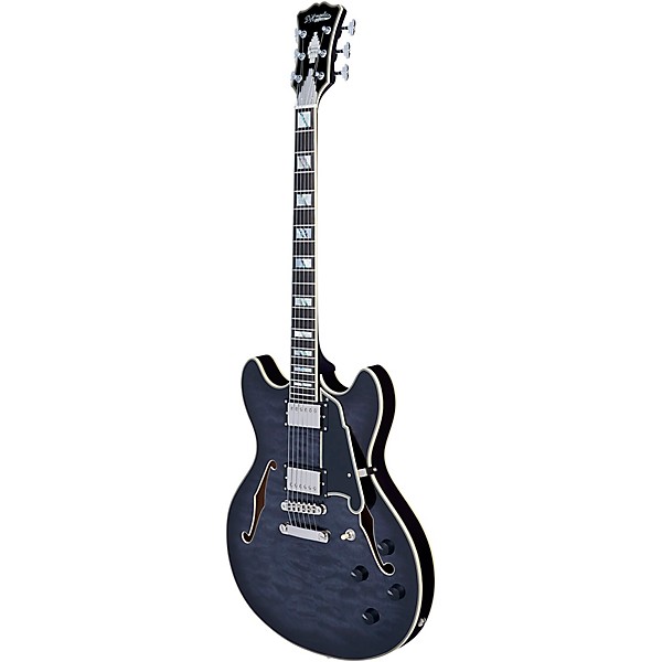 D'Angelico Limited-Edition Excel DC XT Semi-Hollow Electric Guitar With Stopar Tailpiece Charcoal Burst