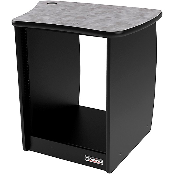Omnirax 13-Rack Unit Right-Side Cabinet for OmniDesk Suite-Pewter Brush Pewter Brush