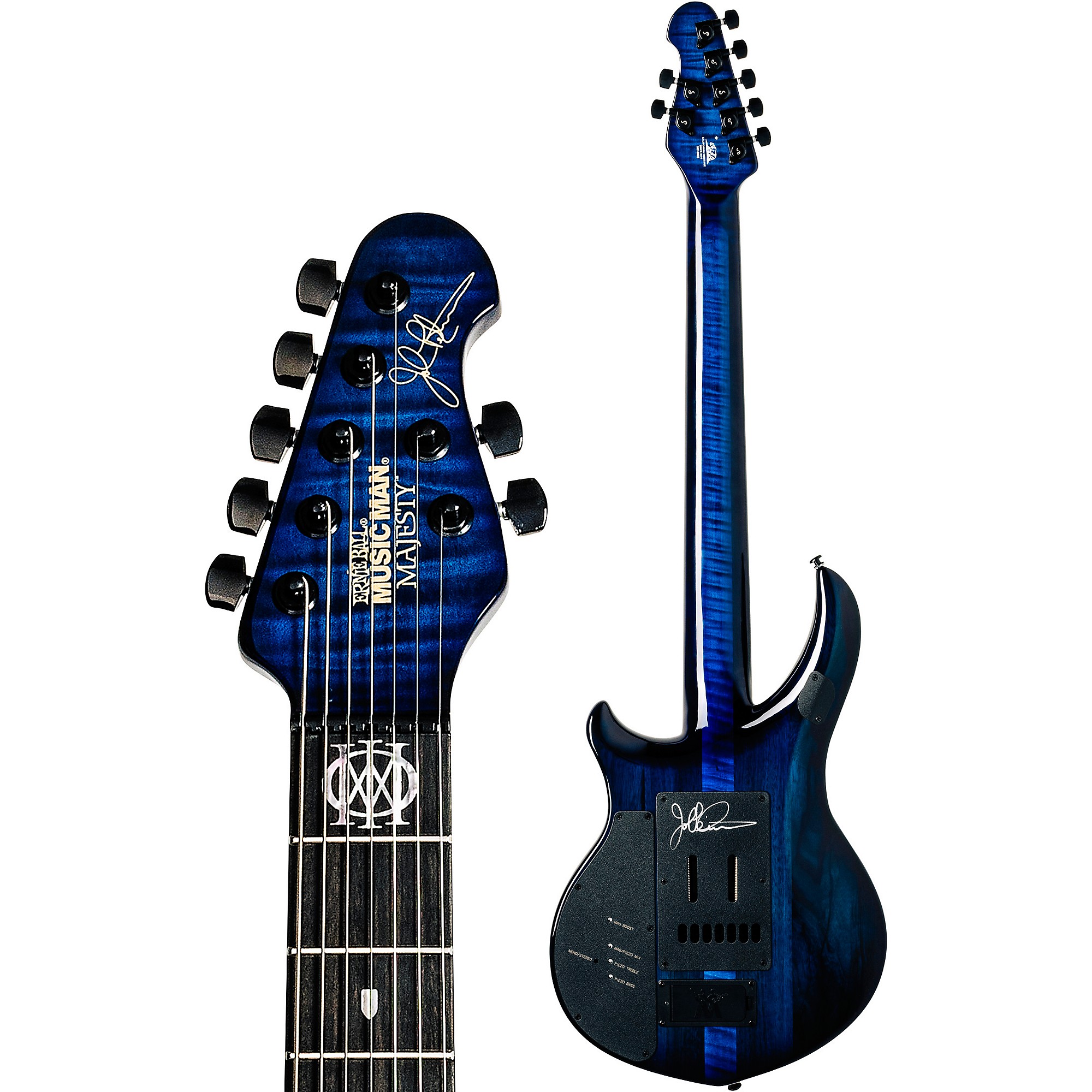 ギター EARNIE BALL MUSICMAN MAJESTY 7 BLUE HONU Platinum Ernie Ball Music Man John Petrucci Majesty 7