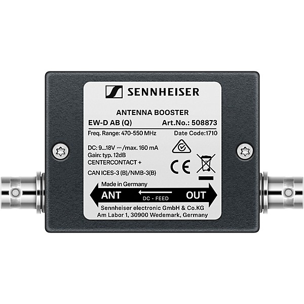 Sennheiser EW-D AB Antenna Booster for Evolution Wireless Digital Audio Systems Band Q