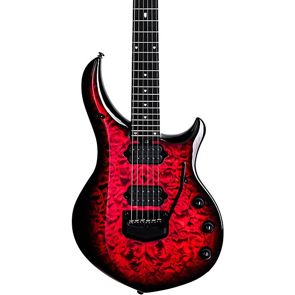 Ernie Ball Music Man Majesty 6 Quilt Top Electric Guitar Red Nebula