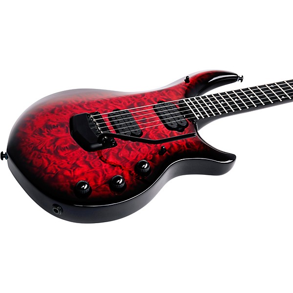 Ernie Ball Music Man Majesty 6 Quilt Top Electric Guitar Red Nebula