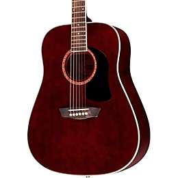 Washburn WD100DL Dreadnought Mahogany Acoustic Guitar Transparent Wine Red