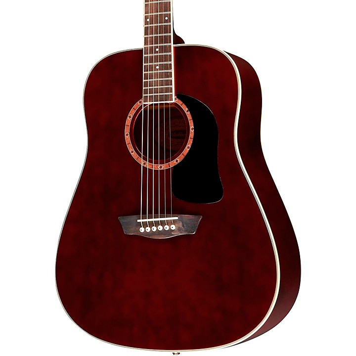 red washburn acoustic guitar