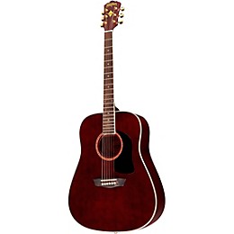 Washburn WD100DL Dreadnought Mahogany Acoustic Guitar Transparent Wine Red