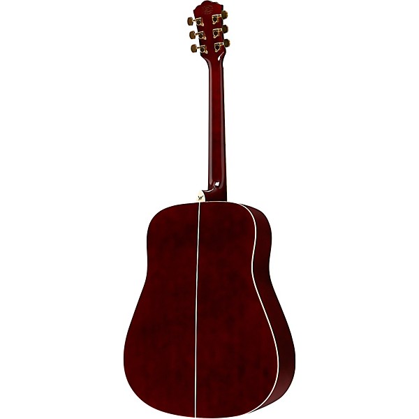 Washburn WD100DL Dreadnought Mahogany Acoustic Guitar Transparent Wine Red