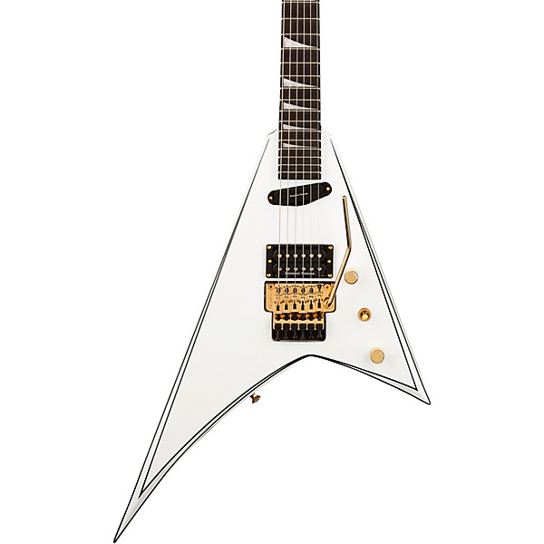 Jackson Concept Series Rhoads RR24 HS Ebony Fingerboard Electric Guitar  White with Black Pinstripes