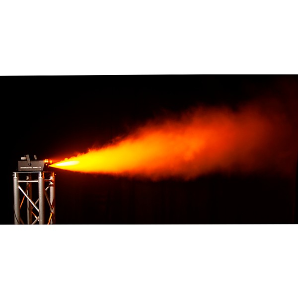 Eliminator Lighting Amber Fog 400 A 400 Watt Fog Machine With Amber LEDs On the Front To Illuminate The Fog.