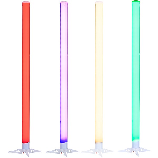 Eliminator Lighting LED BP TUBES 4 PAK 4 Pack Of The Dynamic LED Tubes With Handheld Controller Battery Or AC powered
