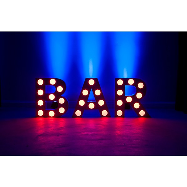 Eliminator Lighting Decor BAR Mini LED color changing Lighted Letters 24 Inch Tall White LED letters, RGBW, wireless remot...