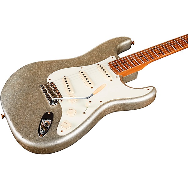 Fender Custom Shop Limited-Edition Platinum Anniversary '50s Stratocaster Journeyman Relic Electric Guitar Aged Silver Spa...