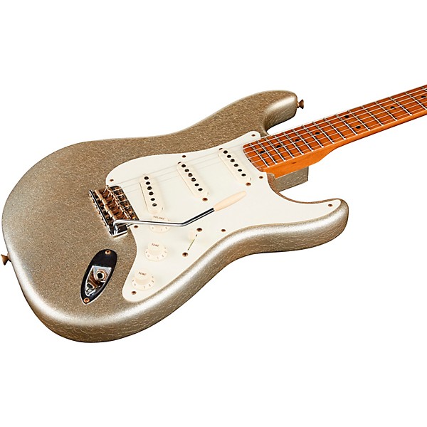 Fender Custom Shop Limited-Edition Platinum Anniversary '50s Stratocaster Journeyman Relic Electric Guitar Aged Silver Spa...