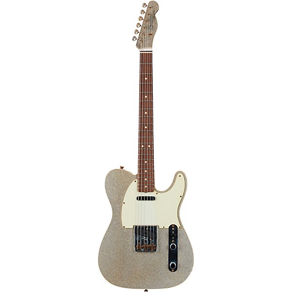 Fender Custom Shop Limited-Edition Platinum Anniversary '63 Telecaster Journeyman Relic Electric Guitar Aged Silver Sparkle