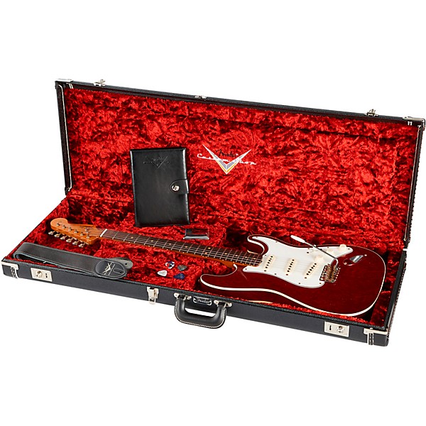 Fender Custom Shop Limited-Edition Double-Bound Stratocaster Journeyman Relic Electric Guitar Aged Candy Apple Red