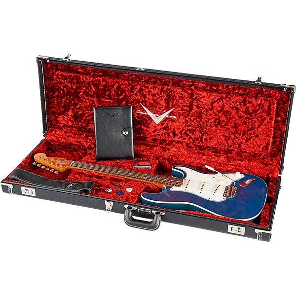Fender Custom Shop Limited-Edition Double-Bound Stratocaster Journeyman Relic Electric Guitar Aged Lake Placid Blue