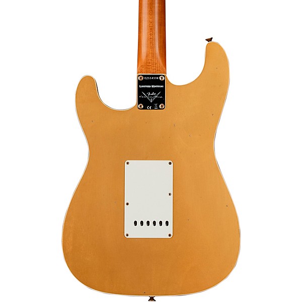 Fender Custom Shop Limited-Edition Double-Bound Stratocaster Journeyman Relic Electric Guitar Aged Aztec Gold