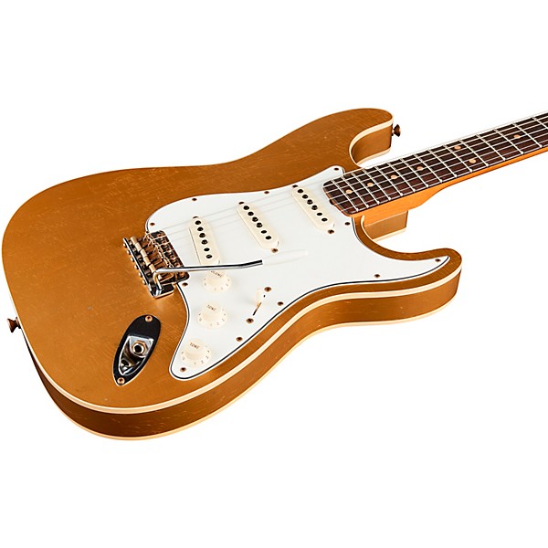 Fender Custom Shop Limited-Edition Double-Bound Stratocaster Journeyman Relic Electric Guitar Aged Aztec Gold