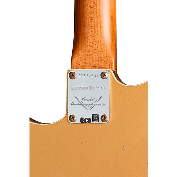 Fender Custom Shop Limited-Edition Double-Bound Stratocaster Journeyman Relic Electric Guitar Aged Aztec Gold