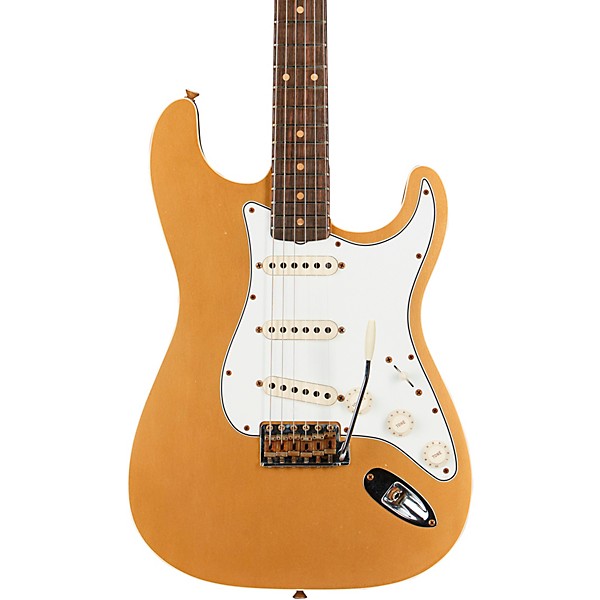 Fender Custom Shop Limited-Edition Double-Bound Stratocaster Journeyman Relic Electric Guitar Aged Aztec Gold