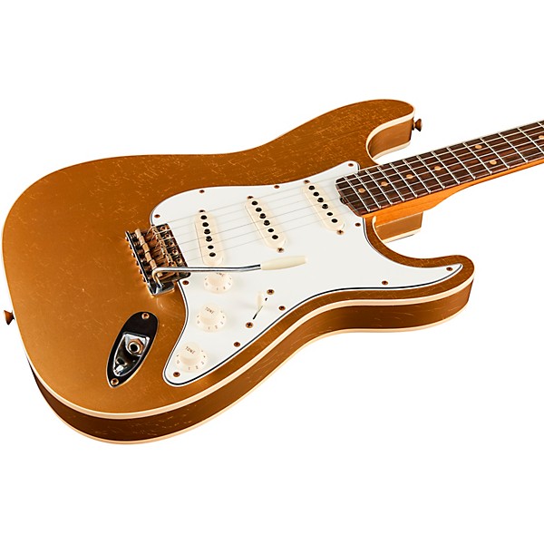 Fender Custom Shop Limited-Edition Double-Bound Stratocaster Journeyman Relic Electric Guitar Aged Aztec Gold