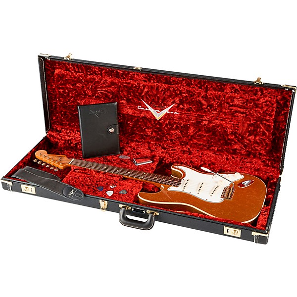 Fender Custom Shop Limited-Edition Double-Bound Stratocaster Journeyman Relic Electric Guitar Aged Aztec Gold