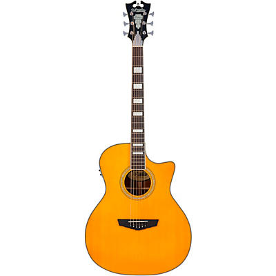 D'angelico Premier Series Gramercy Cs Cutaway Orchestra Acoustic-Electric Guitar Vintage Natural for sale