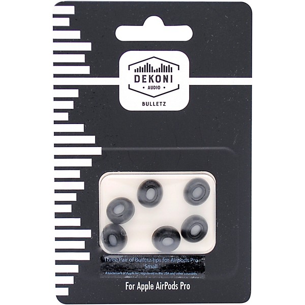 Dekoni Audio Premium Airpods Pro Memory Foam Isolation Earphone Tips black - Sample 3 Pack (SM, MED, LRG)