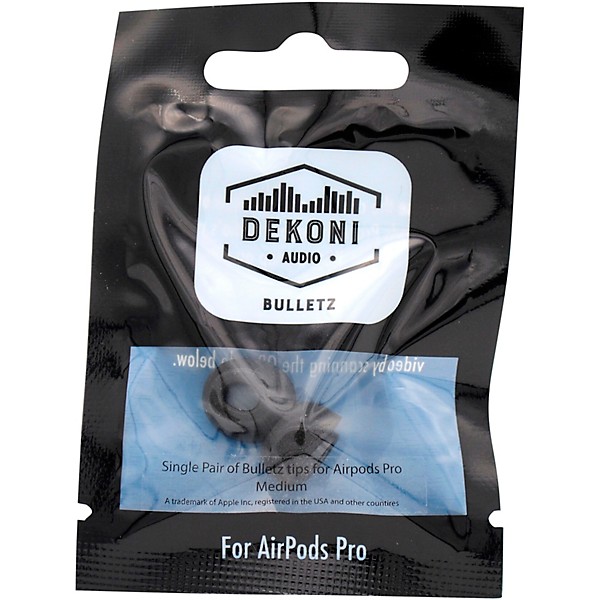 Dekoni Audio Premium Airpods Pro Memory Foam Isolation Earphone Tips black - Sample 3 Pack (SM, MED, LRG)