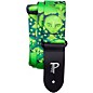 Perri's Polyester Guitar Strap - Green Aliens, 2in Wide thumbnail