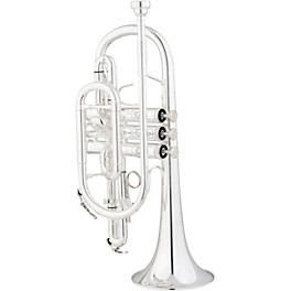 Eastman ECN422 Series Bb Cornet Silver Yellow Brass Bell Eastman ECN422 Series Bb Cornet Silver Yellow Brass Bell