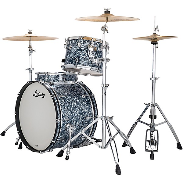 Ludwig NeuSonic 3-Piece Fab Shell Pack With 22" Bass Drum Satin Blue Pearl