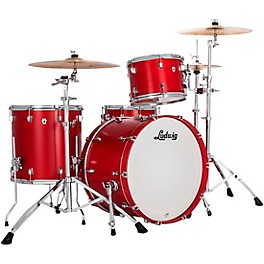 Ludwig NeuSonic 3-Piece Fab Shell Pack With 22"... Ludwig NeuSonic 3-Piece Fab Shell Pack With 22" Bass Drum Satin Diablo Red