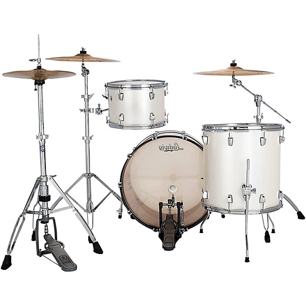 Ludwig NeuSonic 3-Piece Fab Shell Pack With 22" Bass Drum Silver Silk