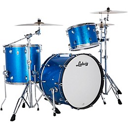 Ludwig NeuSonic 3-Piece Fab Shell Pack With 22" Bass Drum Blue Super Sparkle