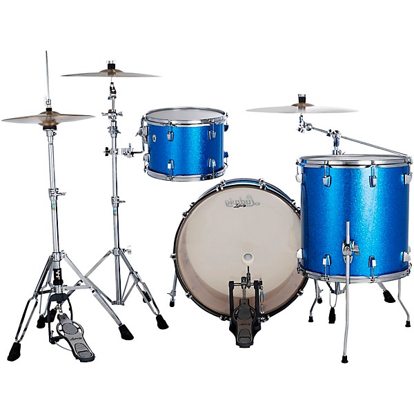 Ludwig NeuSonic 3-Piece Fab Shell Pack With 22" Bass Drum Blue Super Sparkle