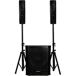 Gemini LRX-1204 Portable Line Array PA System With 12" Subwoofer & Stands