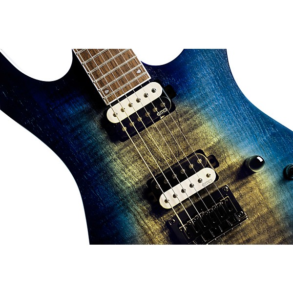 Cort KX Series Open Pore 6 String Electric Guitar Open Pore Cobalt Burst