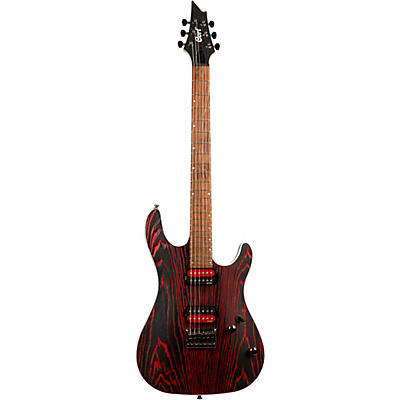 Cort Kx Series 6 String Electric Guitar Etched Black And Red for sale