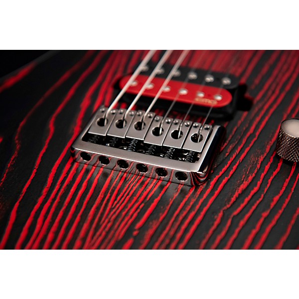 Cort KX Series 6 String Electric Guitar Etched Black and Red