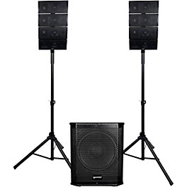 Open Box Gemini LRX-448 Portable Line Array PA System With 12" Subwoofer and Stands Level 1