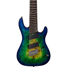 Open Box Cort KX Series 8 String Multi-Scale Electric Guitar Level 1 Mariana Blue Burst