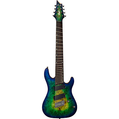 Cort Kx Series 8 String Multi-Scale Electric Guitar Mariana Blue Burst for sale