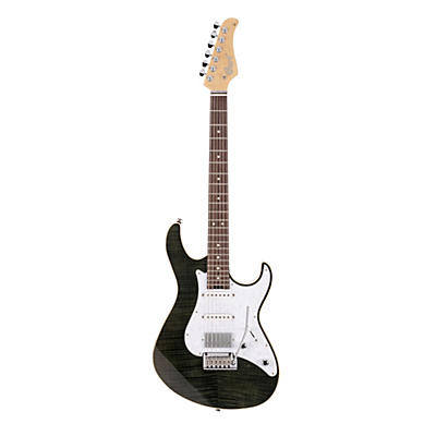 Cort G280 Select Flame Top Electric Guitar Transparent Black for sale