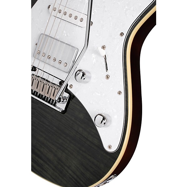 Cort G280 Select Flame Top Electric Guitar Transparent Black