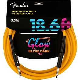 Fender Professional Seri... Fender Professional Series Glow in the Dark Straight to Straight Instrument Cable 18.6 ft. Orange