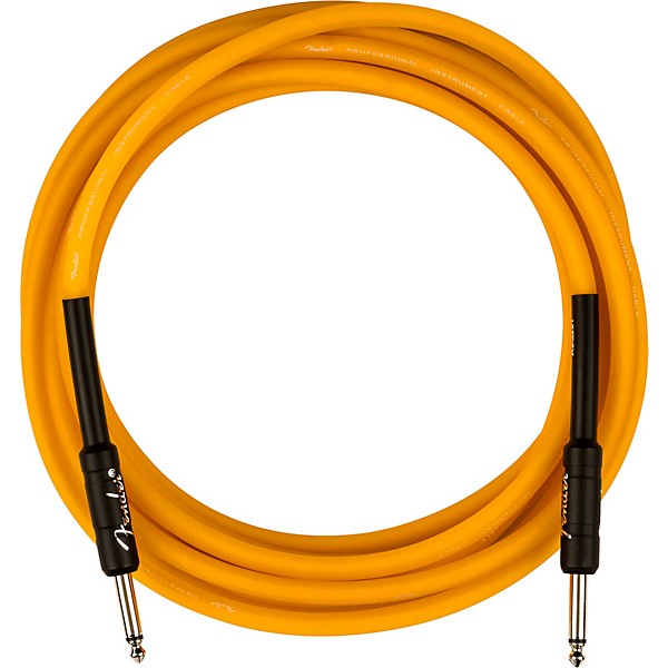 Fender Professional Series Glow In The Dark Straight to Straight Instrument Cable 18.6 ft. Orange