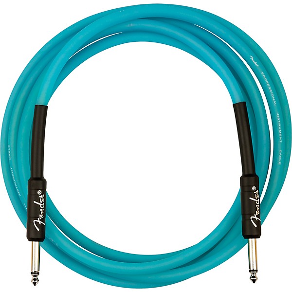 Fender Professional Series Glow In The Dark Straight to Straight Instrument Cable 10 ft. Blue