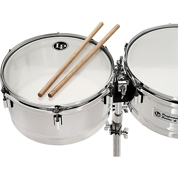 LP Performer Timbale Set With Chrome Hardware 13 and 14 in. Steel